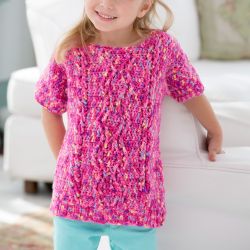 Girl’s Crochet Cable Sweater