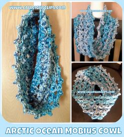 Arctic Ocean Mobius Cowl 