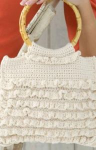 Crochet Ruffled Bag