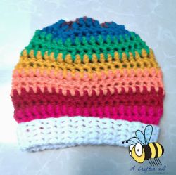 Rainbow Slouchy Hat