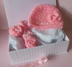 Baby Hat and Baby Bootie Shoes Set