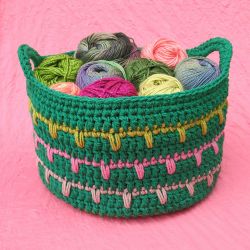 Spikes Yarn Basket 