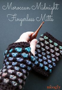 Moroccan Midnight Fingerless Mitts