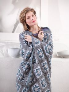 Silvery Granny Throw