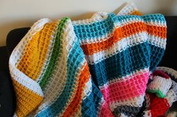 Waffle Stitch Blanket 