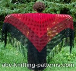 Flame and Ember Shawl