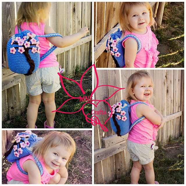 Crochet Patterns Galore - Cherry Blossom Backpack