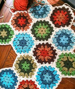 Granny Hexagon Afghan 