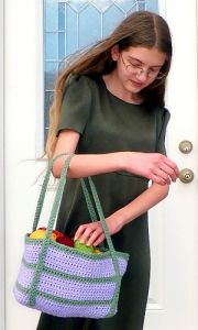 Lilac and Sage Tote Bag 