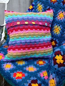 Rainbow Raindrops Cushion 