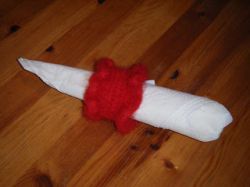 Crocheted & felted napkin ring