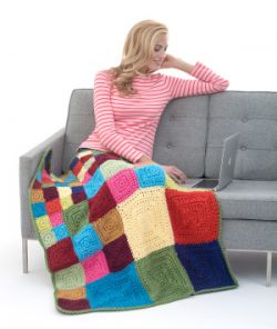 Bright Squares Afghan