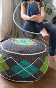 Argyle Bean Bag Ottoman