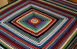 One Granny Square Blanket