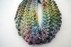 Braided Hairpin Lace Infinity Scarf