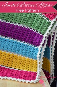 Jeweled Lattice Afghan