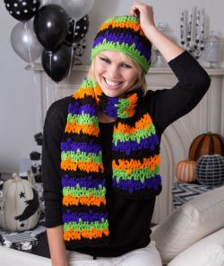 Jittery Stripes Hat & Scarf