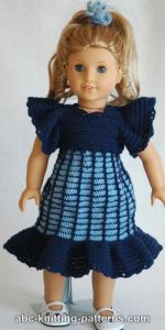 American Girl Doll Empire Waist Dress with Ruffles