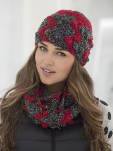 Bobble Ripple Hat & Cowl