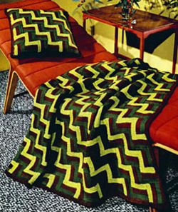 Jacob's Ladder Afghan and Pillow