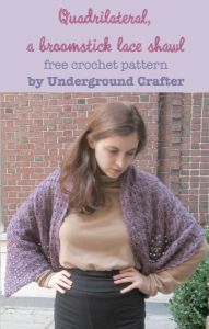 Quadrilateral, a Broomstick Lace Shawl