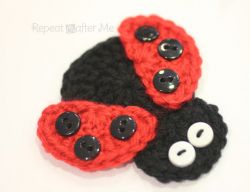 Crochet Ladybug Applique