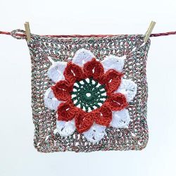 Poinsettia Washcloth