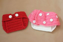 Mickey and Minnie Inspired Crochet Diaper Covers