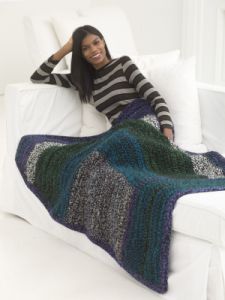 Furrowed Grid Afghan