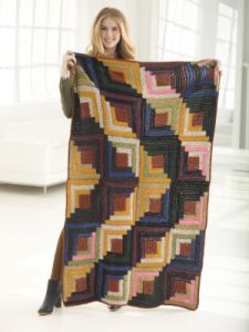 Log Cabin Arrow Afghan