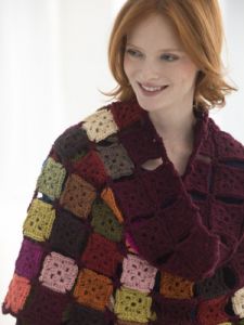 Small Squares Crochet Shawl