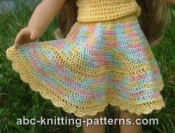 American Girl Doll Flared Buttercup Skirt