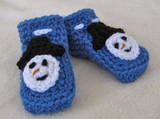 Snowman Baby Booties