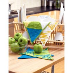 Springtime Triangles Dishcloth