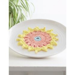 Spring Dahlia Dishcloth