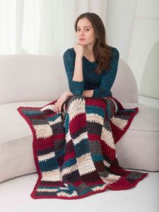 Heritage Quilt: Patchwork Ladder Afghan