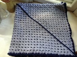 Diagonal Granny Square Baby Blanket