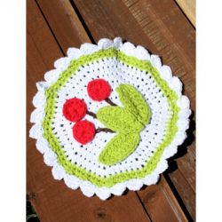 Cherry Dishcloth