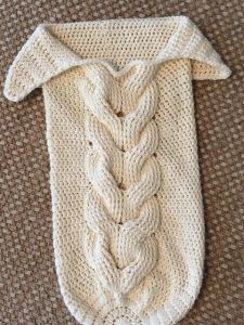 Cabled Baby Cocoon