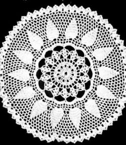 Pine Cones Doily