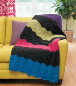 Graphic Ripple Afghan