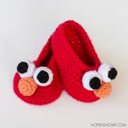 Elmo Inspired Baby Booties