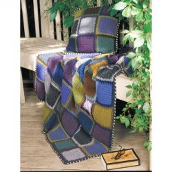 Rustic Patchwork Afghan and Pillow Set