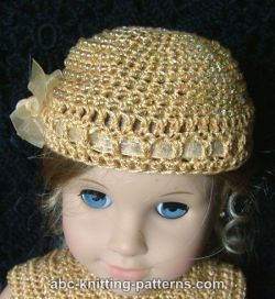 American Girl Doll Cocktail Hat with Beads