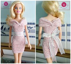 Fashion Doll Off the Shoulder Dress