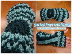 Sun Rays Fingerless Gloves