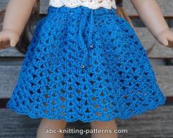American Girl Doll Seashell Summer Skirt
