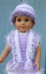 American Girl Doll Fun Fur Hat and Scarf