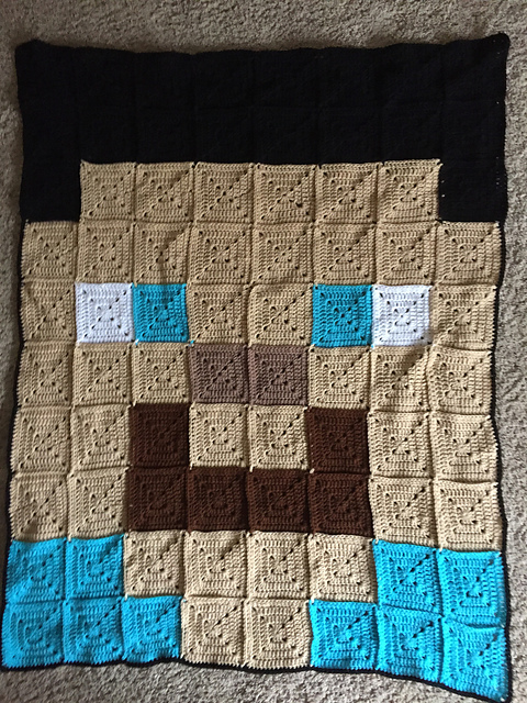 Crochet Patterns Galore - Steve Minecraft Blanket