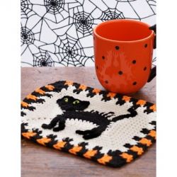 Scaredy Cat Dishcloth